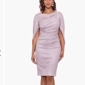 Sheet Glitter Drape Back Dress